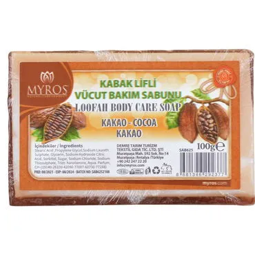 Toptan 100 Gr.d.dörtgen Kakao Esansli Kabak Li̇fli̇ Vücut Bakim Sabunu 