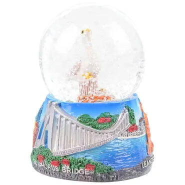 Wholesale Istanbul Themed Polyester Snow Globe 65 mm - 2
