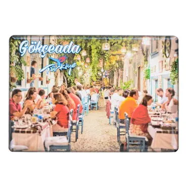 Wholesale Gökçeada Themed Myros Rectangle Refrigerator Magnet 80x55 mm - 3