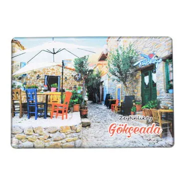 Wholesale Gökçeada Themed Myros Rectangle Refrigerator Magnet 80x55 mm - 4
