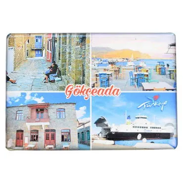 Wholesale Gökçeada Themed Myros Rectangle Refrigerator Magnet 80x55 mm - 7