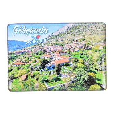 Wholesale Gökçeada Themed Myros Rectangle Refrigerator Magnet 80x55 mm - 8
