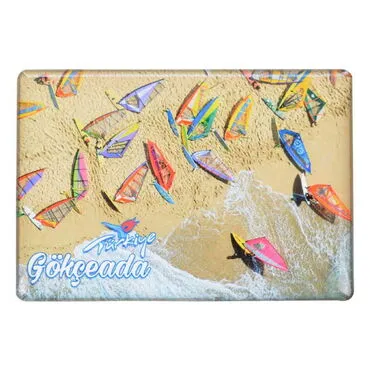 Wholesale Gökçeada Themed Myros Rectangle Refrigerator Magnet 80x55 mm - 9