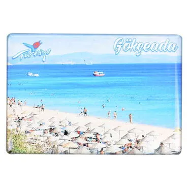 Wholesale Gökçeada Themed Myros Rectangle Refrigerator Magnet 80x55 mm - 10