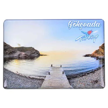 Wholesale Gökçeada Themed Myros Rectangle Refrigerator Magnet 80x55 mm - 11