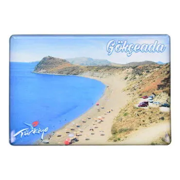 Wholesale Gökçeada Themed Myros Rectangle Refrigerator Magnet 80x55 mm - 14
