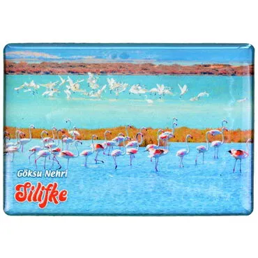 Wholesale Silifke Themed Myros Rectangle Refrigerator Magnet 80x55 mm - 12