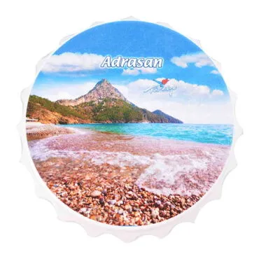 Wholesale Adrasan Themed UV Printed Bottle Opener Refrigerator Magnet 63x15 mm - 5