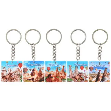Toptan Kapadokya Temalı Uv Baskılı Kare Anahtarlık 40x108 mm - 2