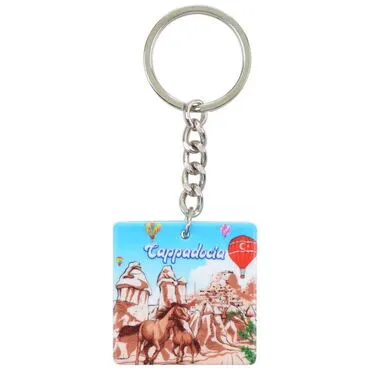 Toptan Kapadokya Temalı Uv Baskılı Kare Anahtarlık 40x108 mm - 3