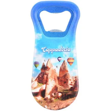 Wholesale Cappadocia Themed UV Printed Bottle Opener Refrigerator Magnet 95x43 mm - 5