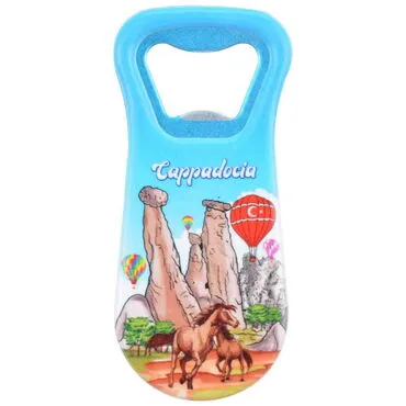Wholesale Cappadocia Themed UV Printed Bottle Opener Refrigerator Magnet 95x43 mm - 6