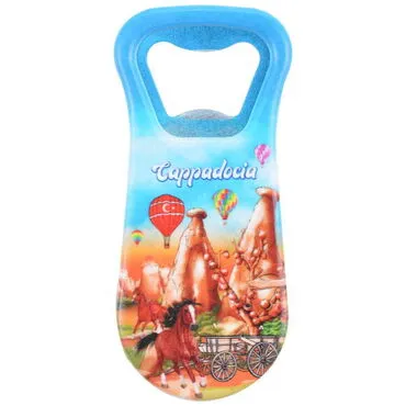 Wholesale Cappadocia Themed UV Printed Bottle Opener Refrigerator Magnet 95x43 mm - 8