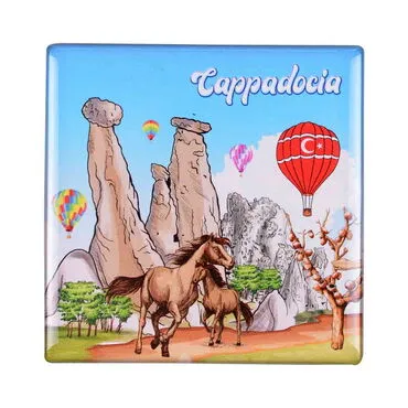 Toptan Kapadokya Temalı Myros Büyük Kare Magnet 80x80 mm - 4