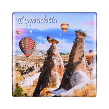 Toptan Kapadokya Temalı Myros Büyük Kare Magnet 80x80 mm - 5