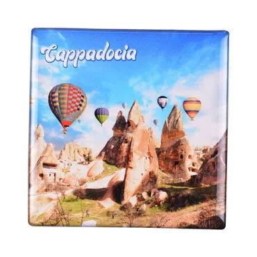 Toptan Kapadokya Temalı Myros Büyük Kare Magnet 80x80 mm - 6