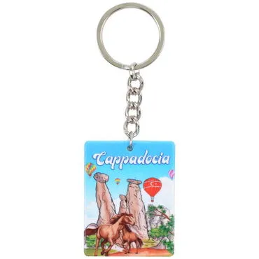 Toptan Kapadokya Temalı Myros Uv Di̇kdörtgen Anahtarlik 40*52 Mm - 4
