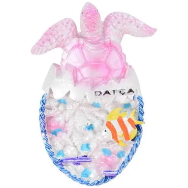 Wholesale Datça Themed Stone and Mother of Pearl Polyester Refrigerator Magnet - 5