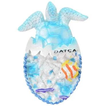 Wholesale Datça Themed Stone and Mother of Pearl Polyester Refrigerator Magnet - 7