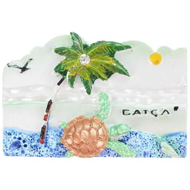 Wholesale Datça Themed Stone and Mother of Pearl Polyester Refrigerator Magnet - 14
