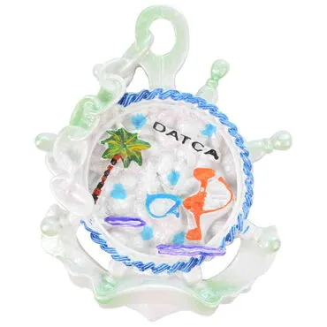 Wholesale Datça Themed Stone and Mother of Pearl Polyester Refrigerator Magnet - 23