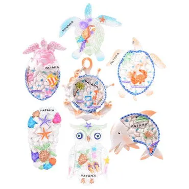 Toptan Patara Temalı Taşlı ve Sedefli Polyester Magnet - 3