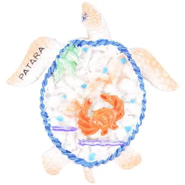 Toptan Patara Temalı Taşlı ve Sedefli Polyester Magnet - 10