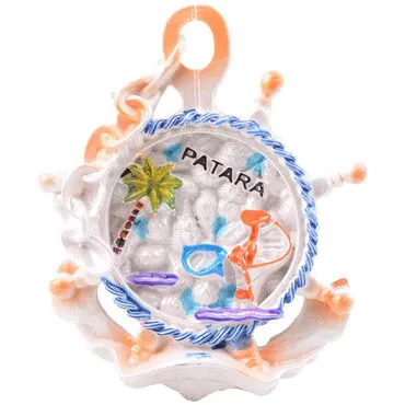 Toptan Patara Temalı Taşlı ve Sedefli Polyester Magnet - 18