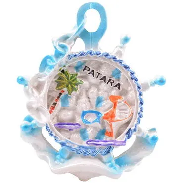 Toptan Patara Temalı Taşlı ve Sedefli Polyester Magnet - 20