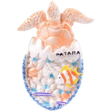 Toptan Patara Temalı Taşlı ve Sedefli Polyester Magnet - 25