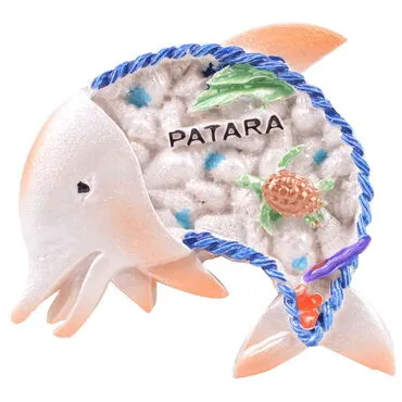 Toptan Patara Temalı Taşlı ve Sedefli Polyester Magnet - 27