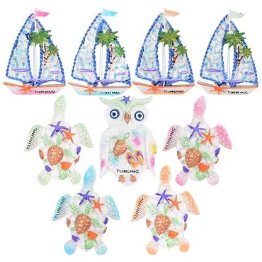 Wholesale Turunç Themed Stone-Accented and Mother of Pearl Polyester Refrigerator Magnet - 3
