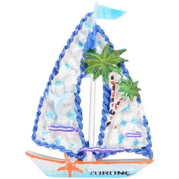 Wholesale Turunç Themed Stone-Accented and Mother of Pearl Polyester Refrigerator Magnet - 7