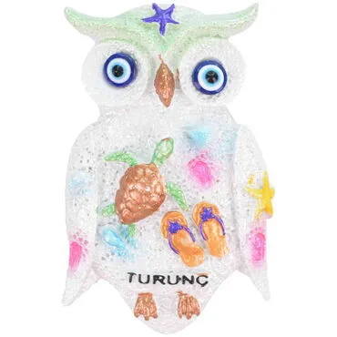 Wholesale Turunç Themed Stone-Accented and Mother of Pearl Polyester Refrigerator Magnet - 8