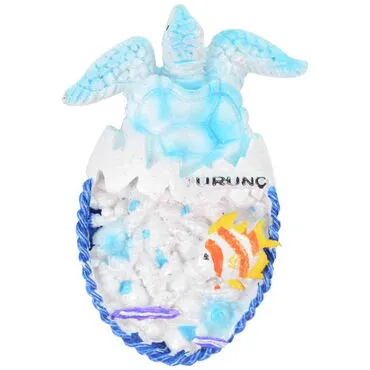 Wholesale Turunç Themed Stone-Accented and Mother of Pearl Polyester Refrigerator Magnet - 16