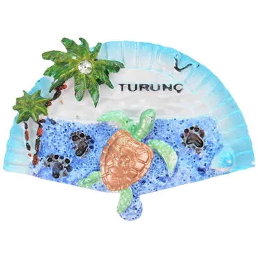 Wholesale Turunç Themed Stone-Accented and Mother of Pearl Polyester Refrigerator Magnet - 20