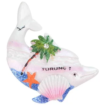 Wholesale Turunç Themed Stone-Accented and Mother of Pearl Polyester Refrigerator Magnet - 25