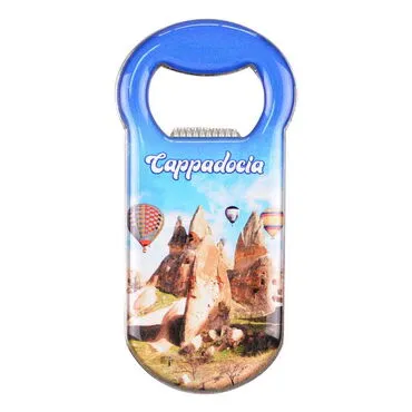Wholesale Cappadocia Themed Myros Metal Classic Bottle Opener Refrigerator Magnet 90x45 mm - 4