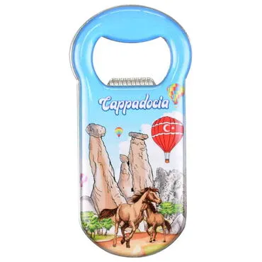 Wholesale Cappadocia Themed Myros Metal Classic Bottle Opener Refrigerator Magnet 90x45 mm - 5