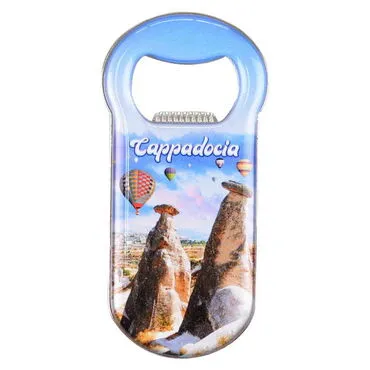 Wholesale Cappadocia Themed Myros Metal Classic Bottle Opener Refrigerator Magnet 90x45 mm - 6