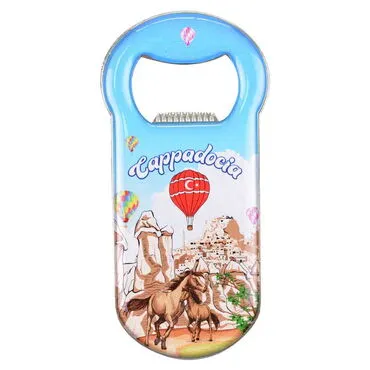 Wholesale Cappadocia Themed Myros Metal Classic Bottle Opener Refrigerator Magnet 90x45 mm - 8