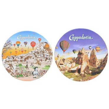 Toptan Kapadokya Temalı Myros Metal Bardak Altlığı 90 mm - 3