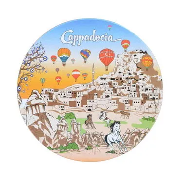 Toptan Kapadokya Temalı Myros Metal Bardak Altlığı 90 mm - 4