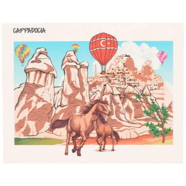 Toptan Kapadokya Temalı Myros Ahşap Kartpostal 116x150 mm - 4