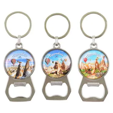 Wholesale Cappadocia Themed Myros Metal Bottle Opener Keychain 35x120 mm - 2