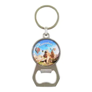 Wholesale Cappadocia Themed Myros Metal Bottle Opener Keychain 35x120 mm - 4