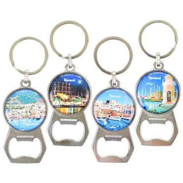 Wholesale Marmaris Themed Myros Metal Bottle Opener Keychain 35x120 mm - 3