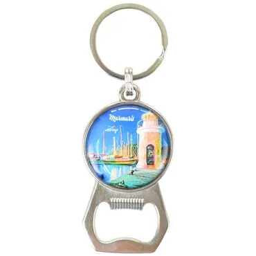 Wholesale Marmaris Themed Myros Metal Bottle Opener Keychain 35x120 mm - 6