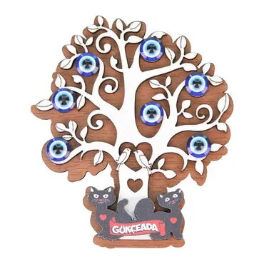 Wholesale Gökçeada Themed Myros Cardboard Packaged Wooden Refrigerator Magnet - 13