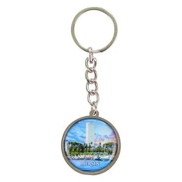 Wholesale Mersin Themed Myros Metal Round Keychain 40x95 mm - 5